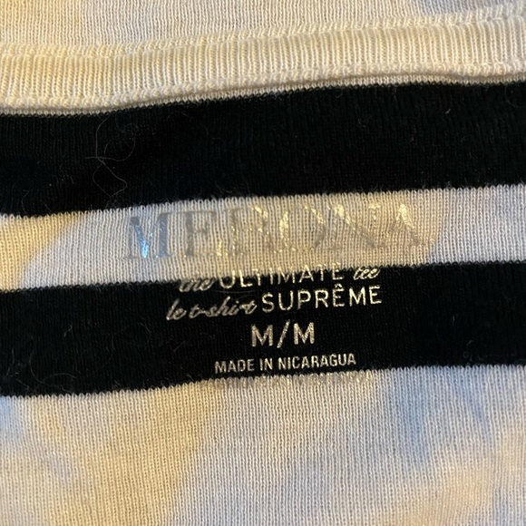 Black and white striped v neck tee - Picture 3 of 8